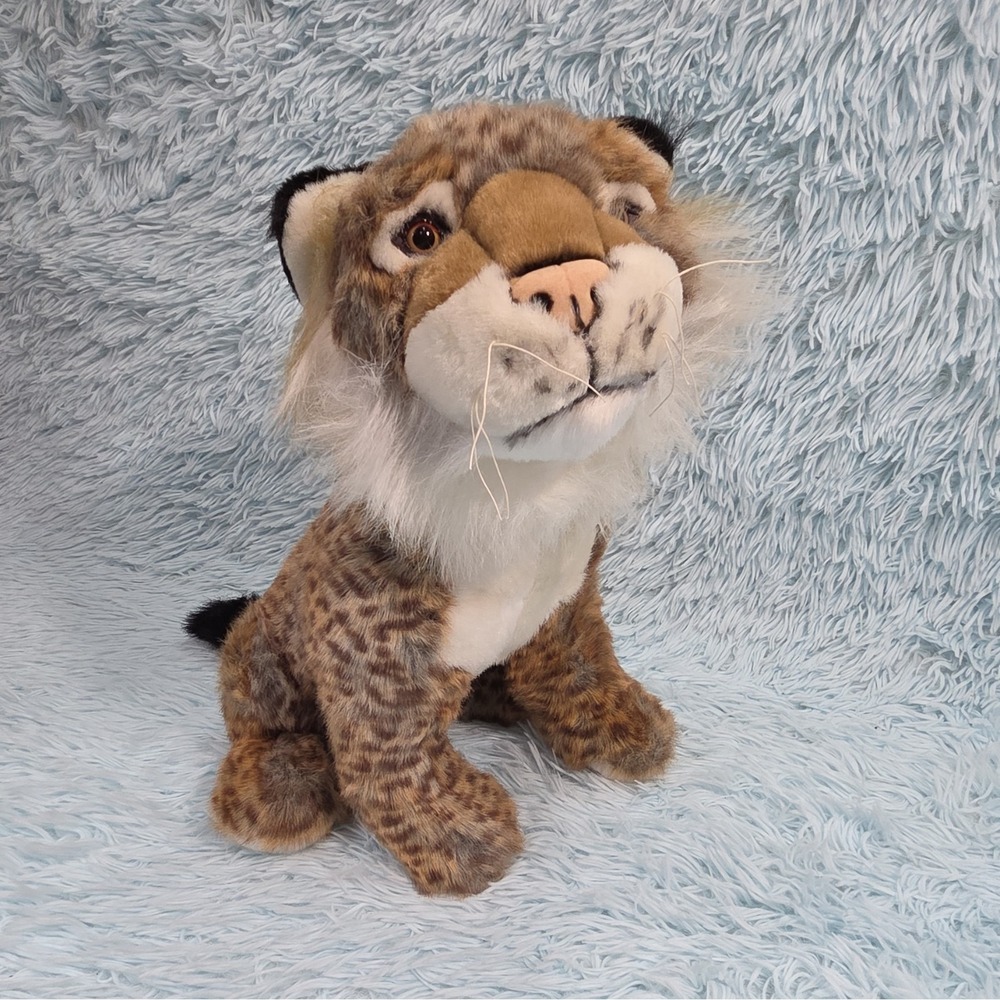 Fiesta Lynx Plush Stuffed Animal 14.5" Bobcat Spotted Wild Cat Retired Vtg Rare